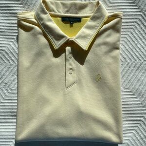 Extracurricular Los Angeles Yellow Cream Merit Pique Polo Golf Shirt XL